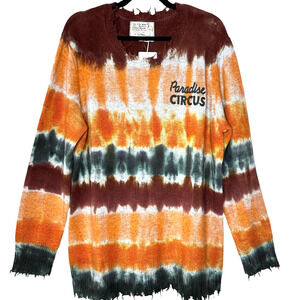 Sandrine Rose Tie Dye Sevilla Wool Cashmere Sweater Paradise Circus Women L NWT
